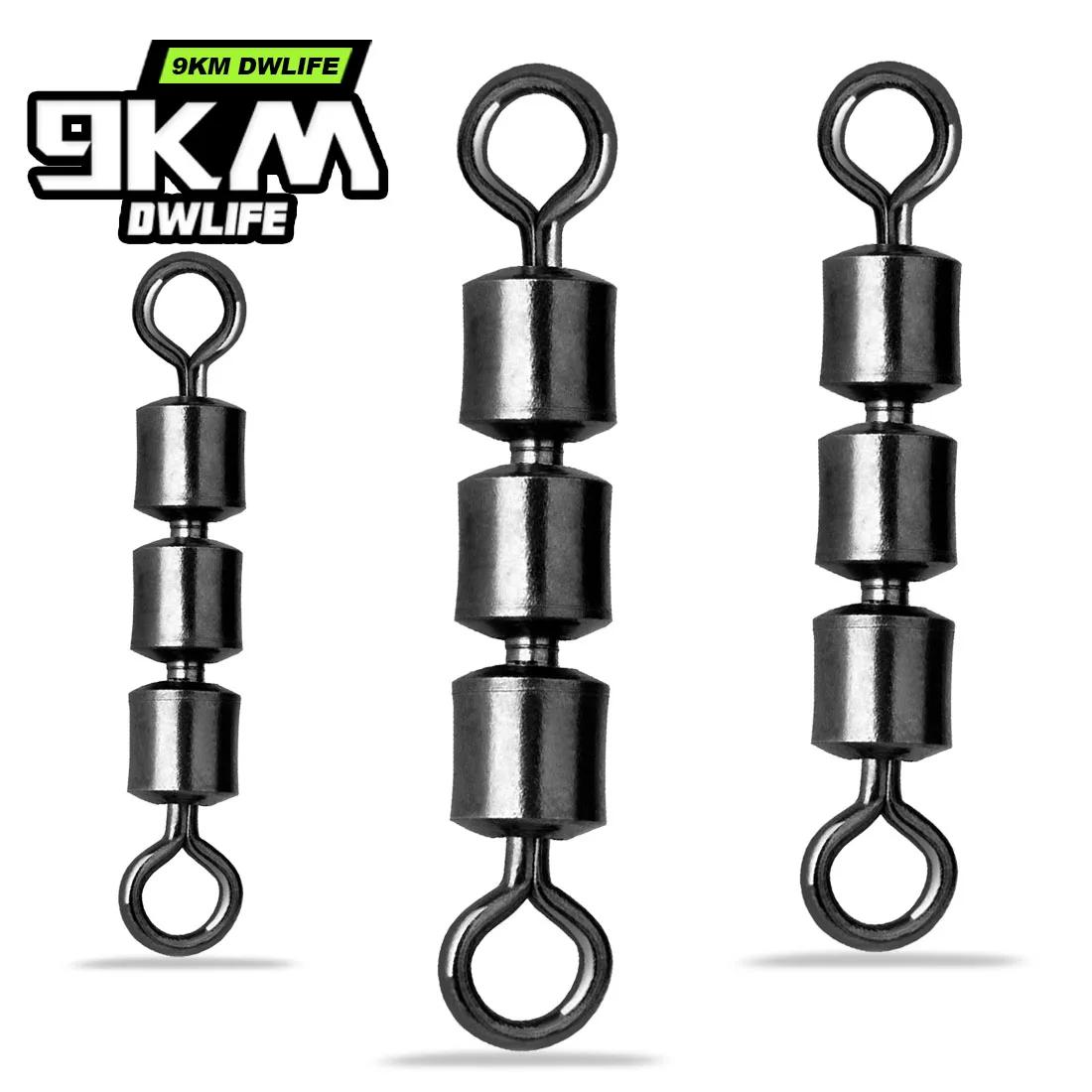 3 émerillons à rouleaux 15 ~ 60 pièces, baril de pêche, haute vitesse, Triple roulement, accessoires