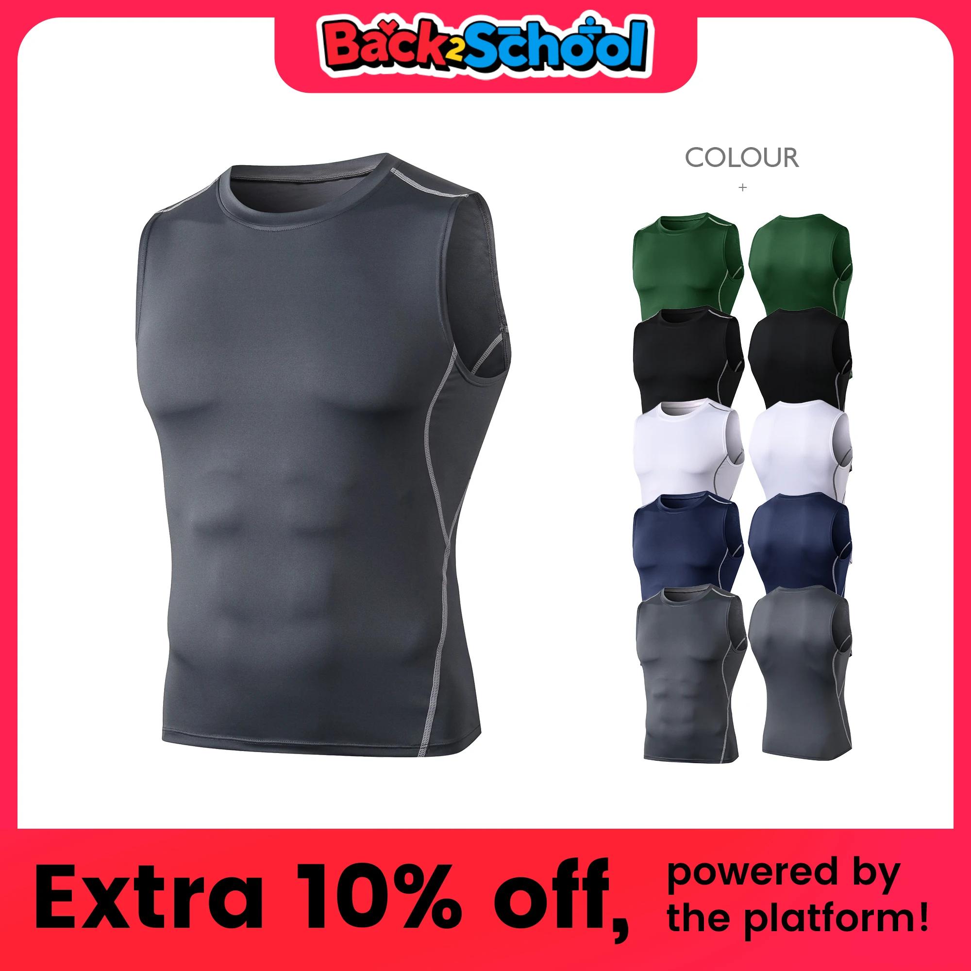 T-shirt course séchage rapide homme - Maillot compression fibre salle de sport