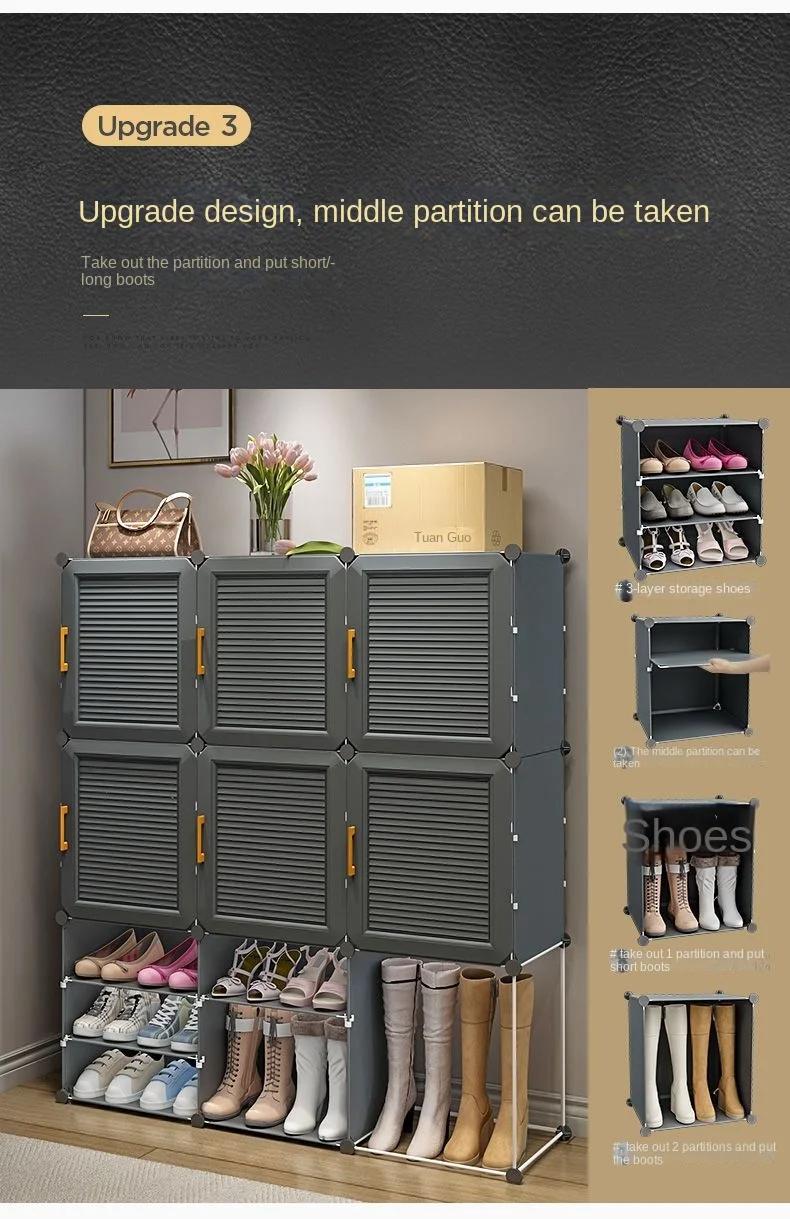 Meuble de rangement domestique haute capacité, armoires de couloir Luminerack, étagères de salon, ch