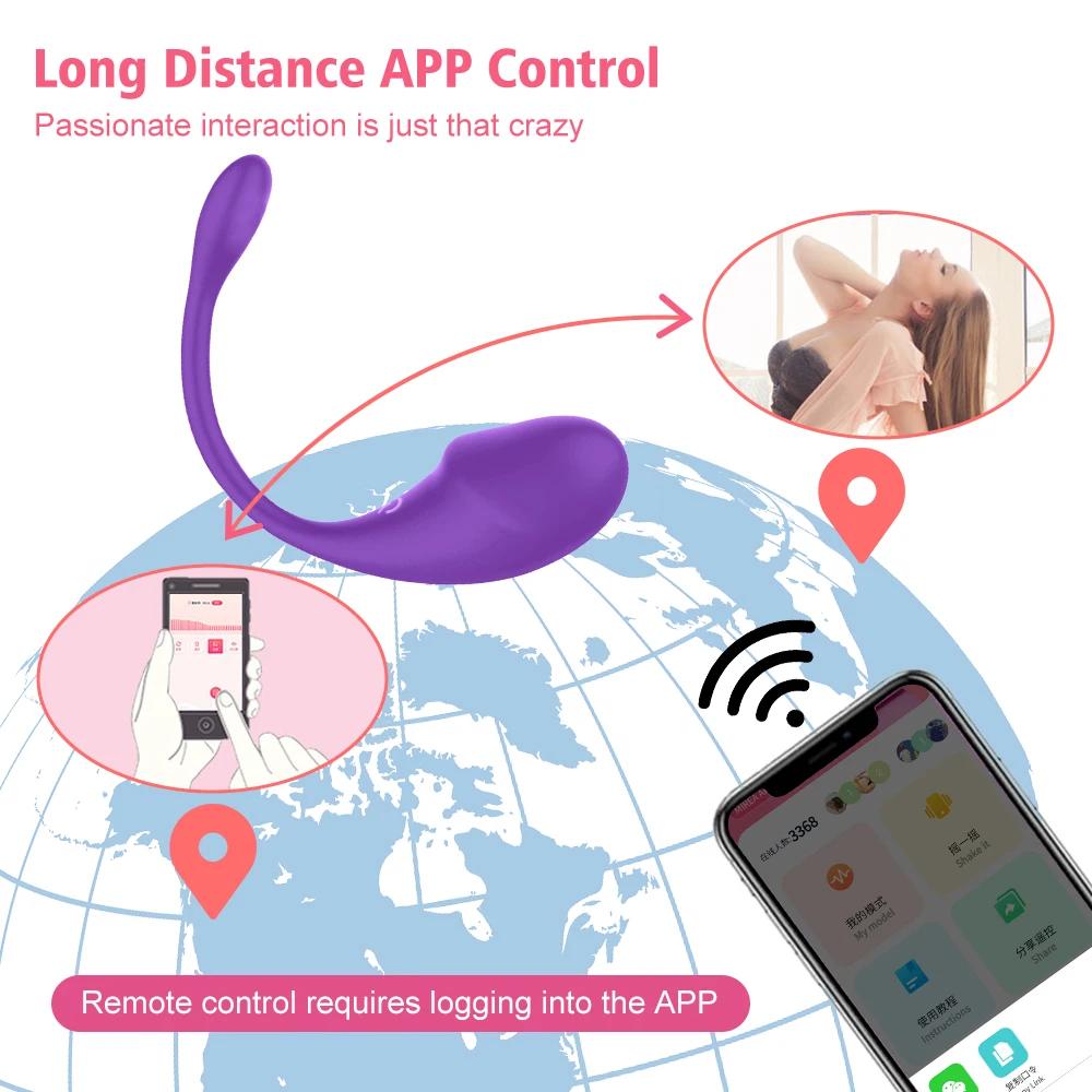 Vibromasseur point G sans fil Bluetooth pour femme, gode télécommandé, œuf vibrant, clitoris, culott