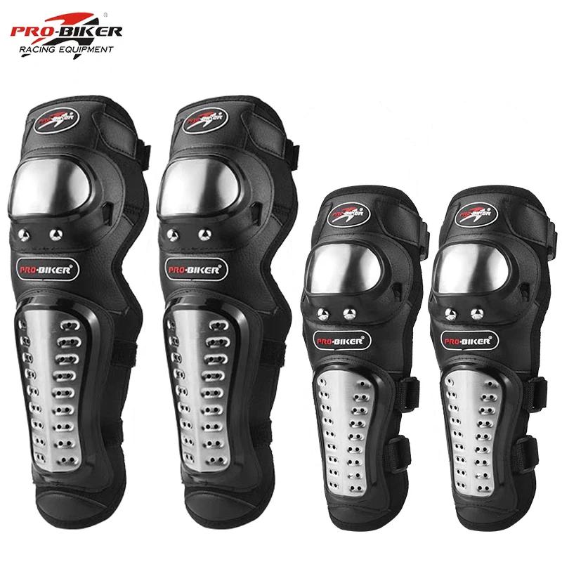 Genouillères de Moto en acier inoxydable, coudières de Moto, équipement de protection pour course de