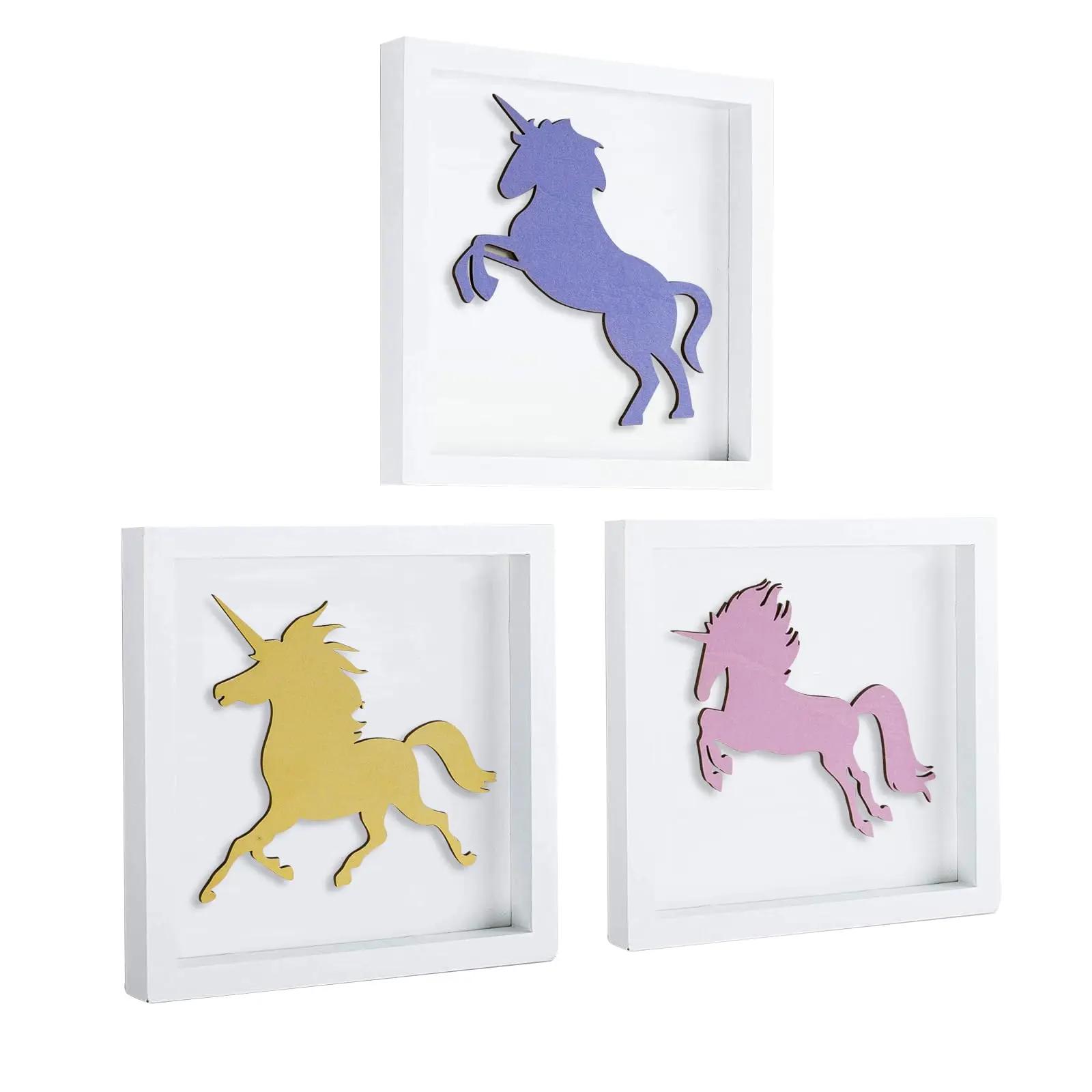 Décorations Murales en Bois 3D Encadrées pour Chambre d'Enfant, Signe de Table sur le Thème de Nairo