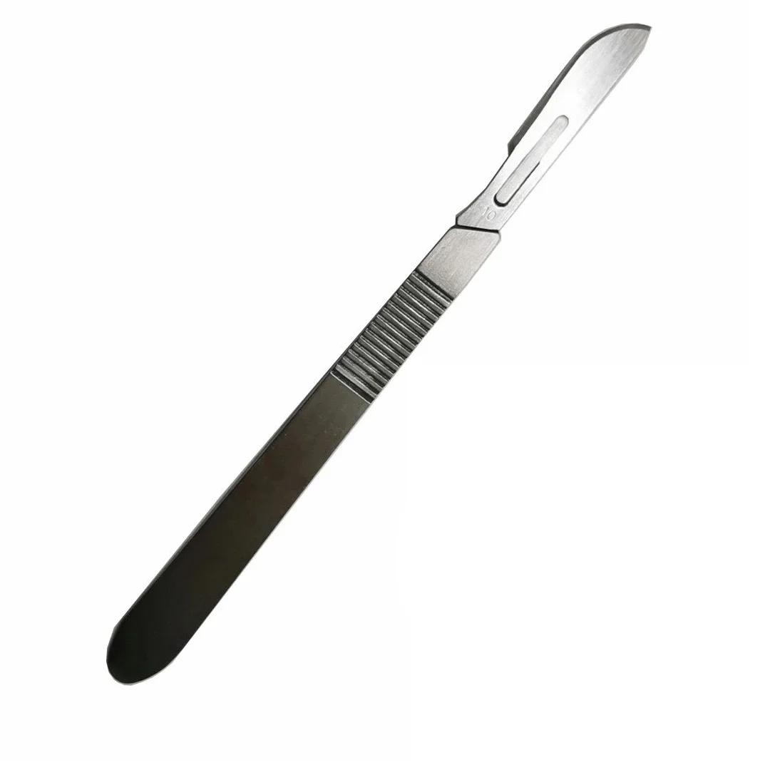 10 lames de scalpel stérile # 10 avec poignée pour dermaplanage, pédicure, artisanat, modélisation, 