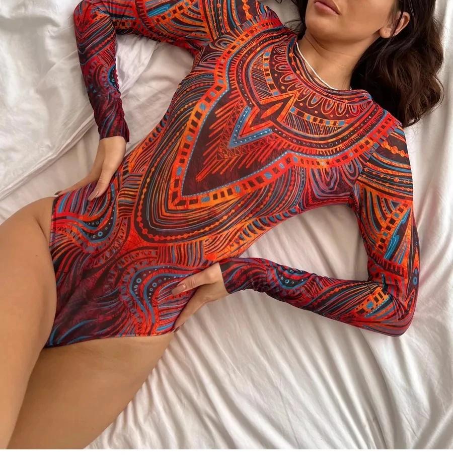 Maillot de bain tatouage à manches longues pour femmes, Protection UV, Protection contre les éruptio