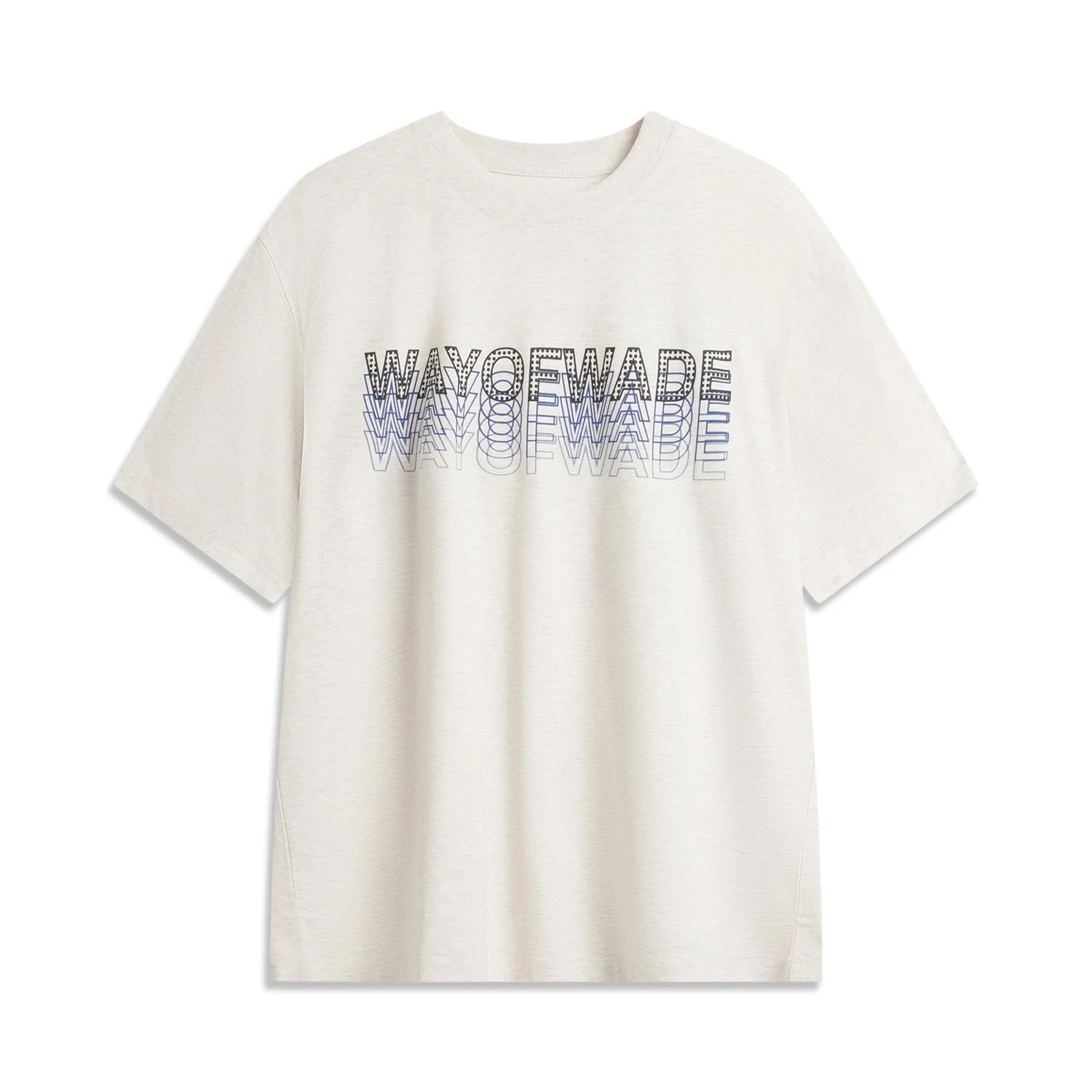 Li-Ning T-shirt Wade pour homme AT DRY FREEZE 64% coton 36% polyester coupe régulière col rond LiNin