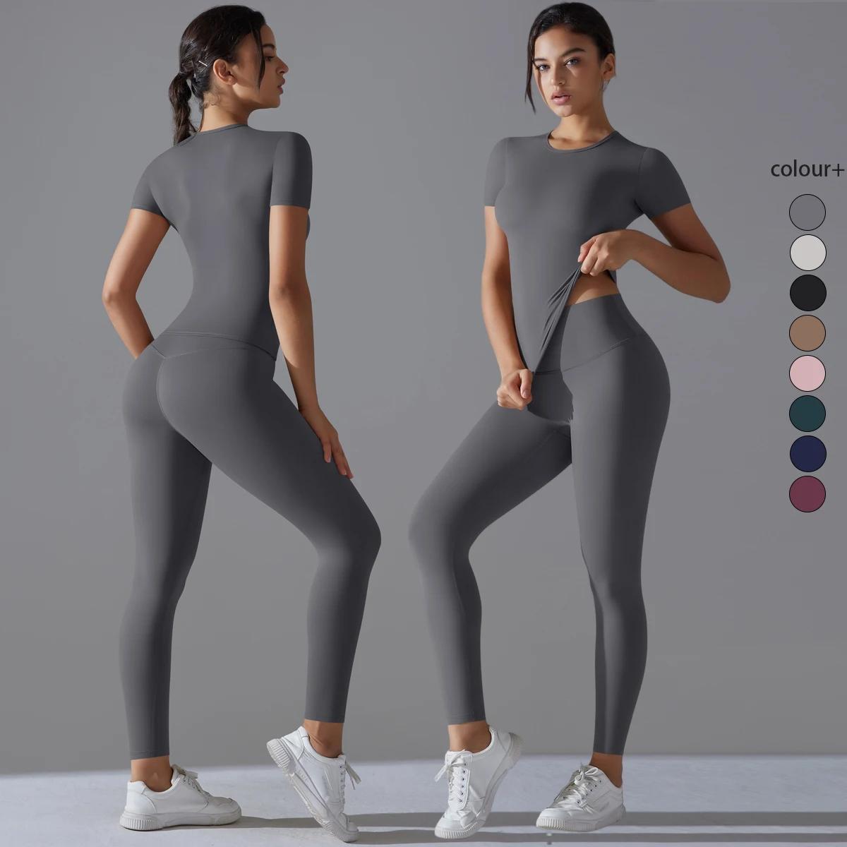 Ensemble de Leggings de gymnastique à séchage rapide, combinaison de Yoga, ensemble de sport, manche