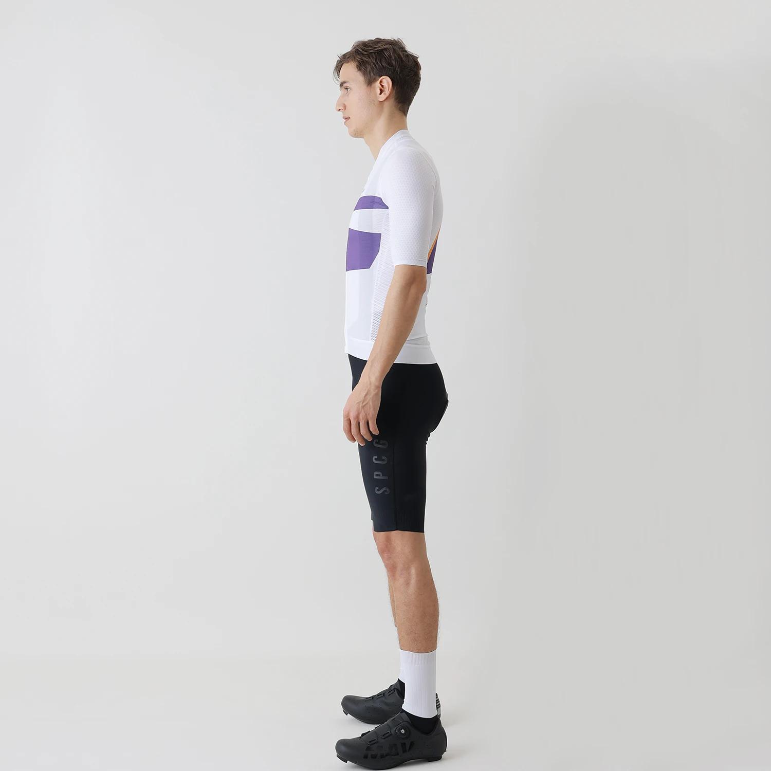 SPEXCEL-Maillot de Cyclisme PRO à Manches Courtes, Adapté à la Course Italienne, Tissu observateur e