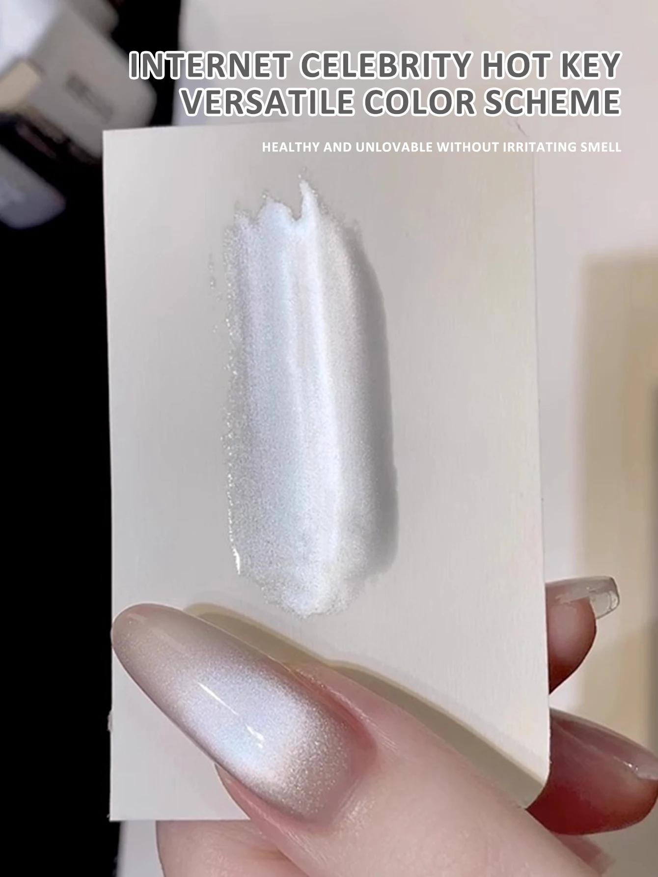 15ml nouveau flux amélioré lumière oeil de chat blanc galvanoplastie miroir perles de verre poudre m