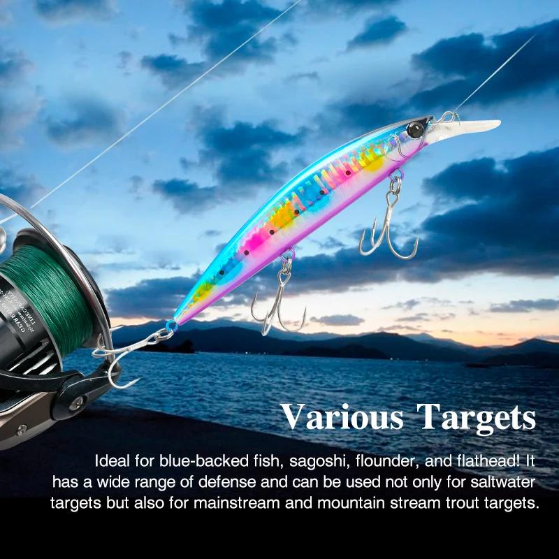 TSURINOYA 110mm 37g leurre de pêche en mer poids lourd Max 80m Ultra longue coulée coulant vairon as