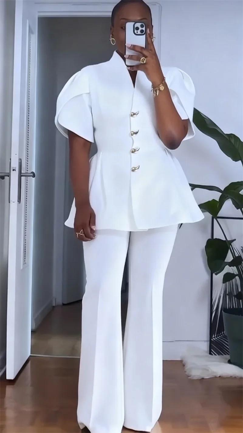 Ensemble deux pièces Vintage élégant pour femmes, ensemble assorti pour bureau, simple boutonnage, m
