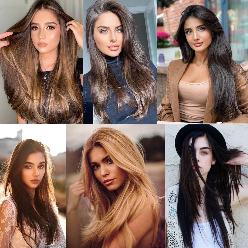 LANSA 7Clips longue droite synthétique pince sur Extensions de cheveux Cheveux pince Naturel haute t