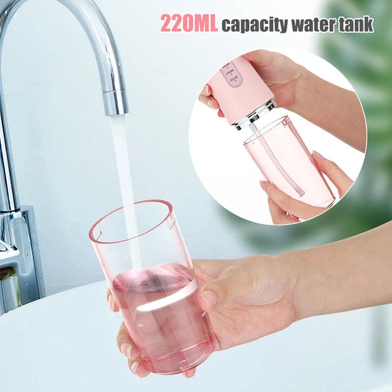 Irrigateur buccal portable, machine à laver la bouche, fil dentaire, jet d'eau aste USB, cure-dents,