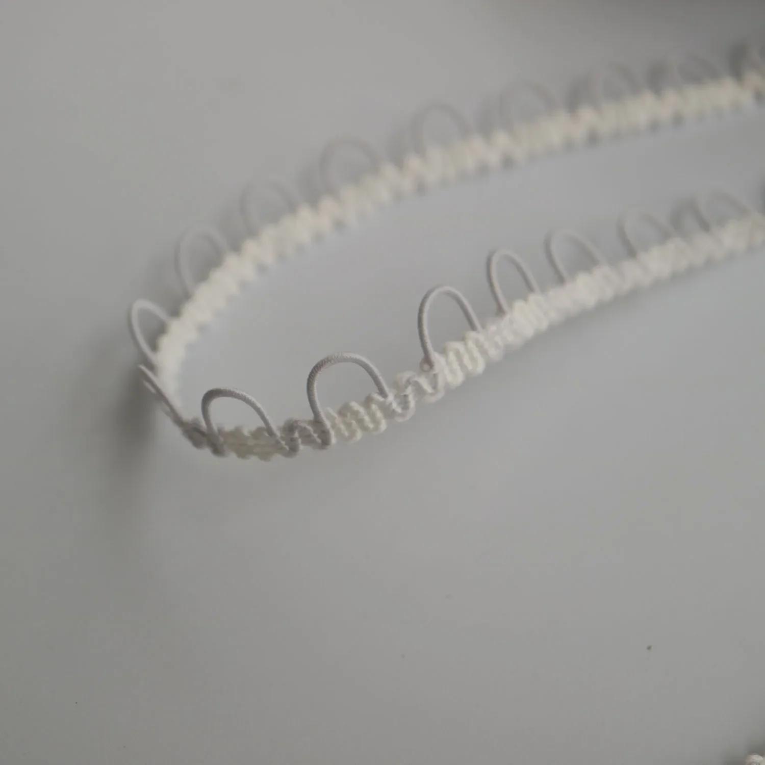 Garnitures élastiques pour vêtements, 5yards, élastique en polyester, trou de bouton, boucle de col,