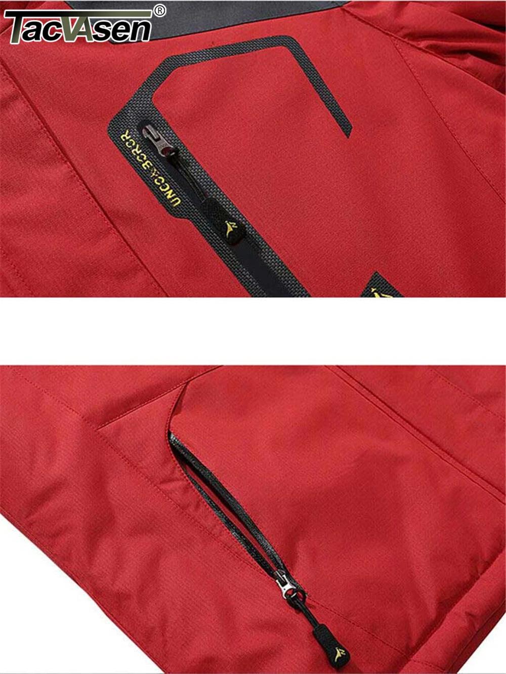 TACVASEN doublure polaire vestes de montagne hommes vestes de randonnée en plein air manteaux à capu