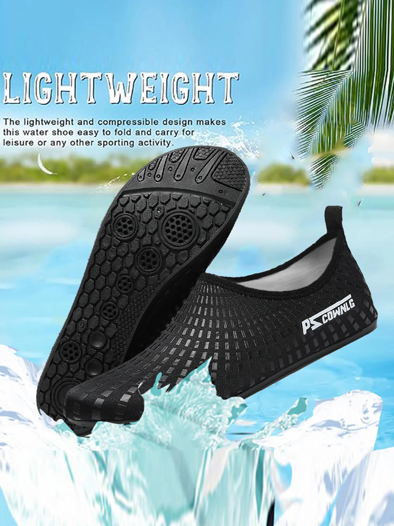 Chaussures d'eau pour femmes et hommes, chaussettes aquatiques à séchage rapide, pieds nus, à enfile