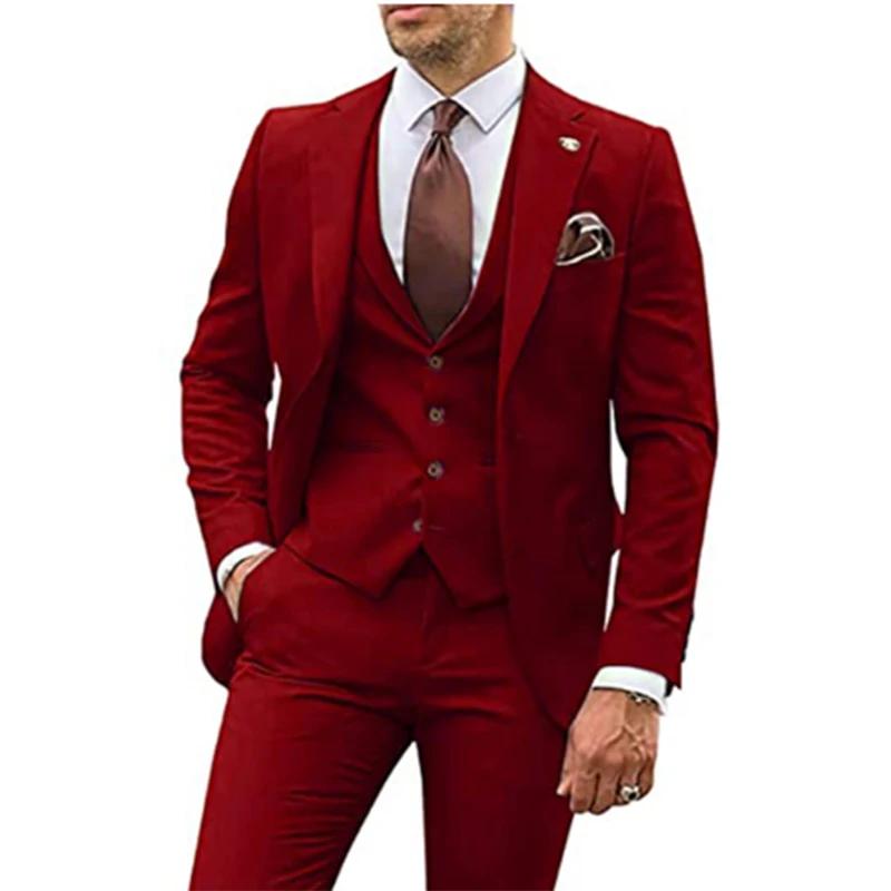 Costumes beiges 3 pièces pour hommes, coupe cintrée, smoking De marié, costumes De mariage, meilleur