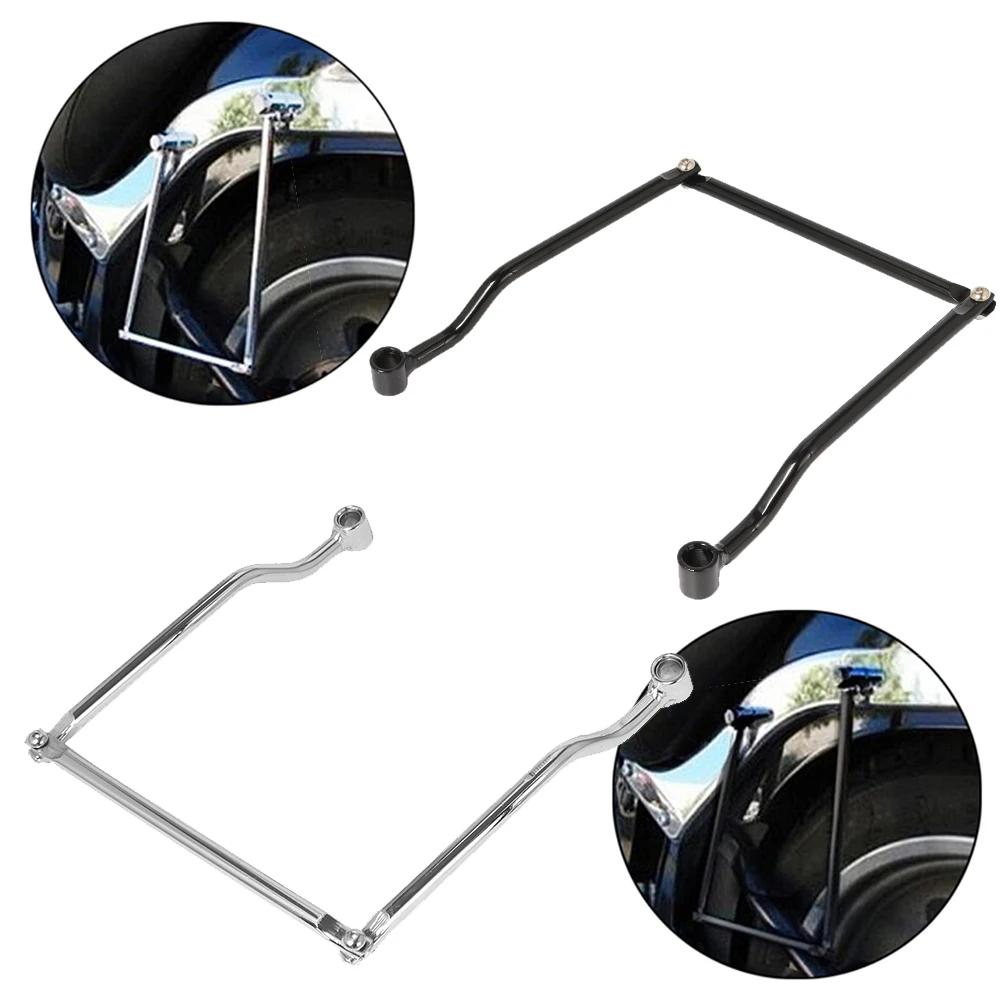 Sac de selle universel noir pour moto Kawasaki, Honda, Yamaha, Suzuki, Harley, barres de Support, Su