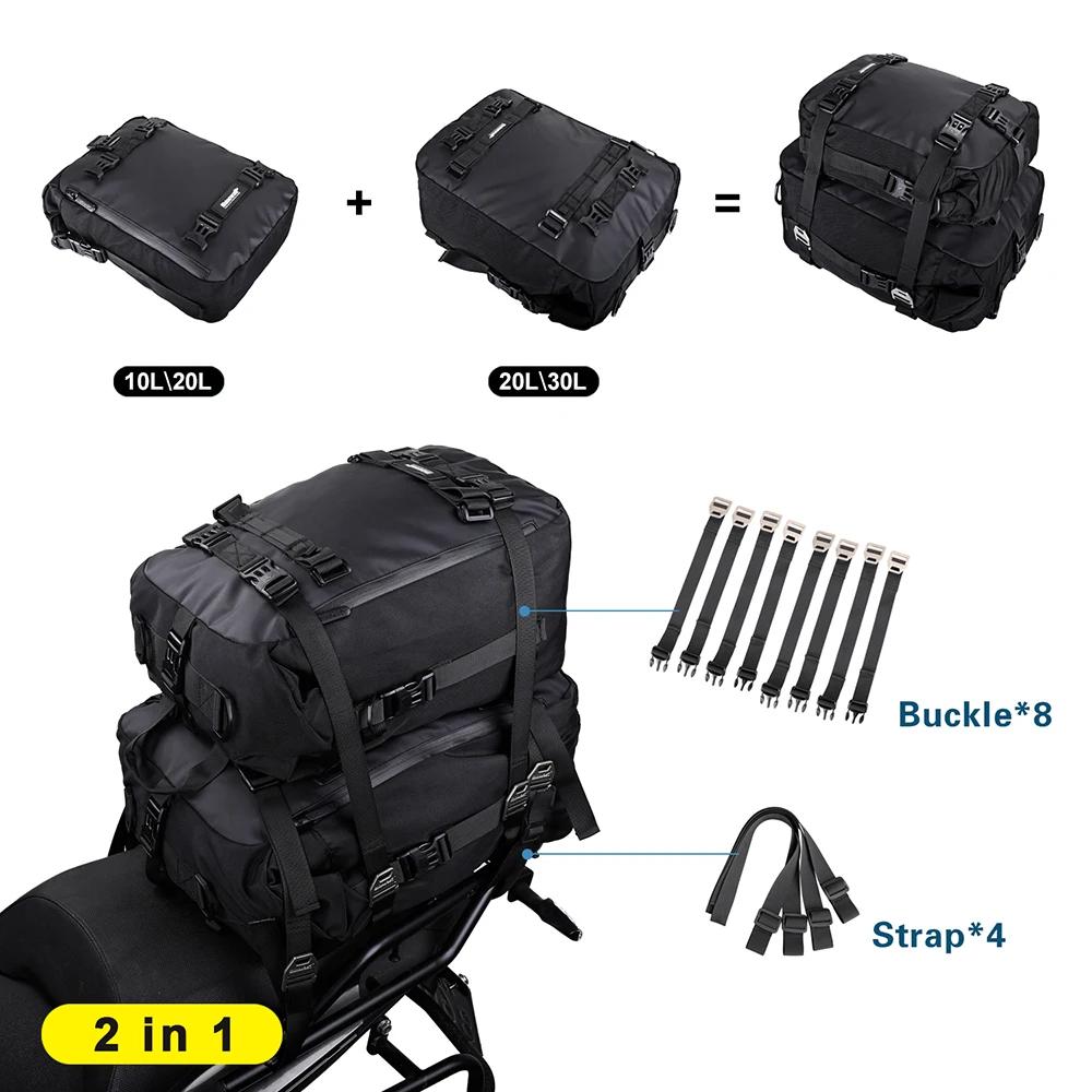 Rhinowalk sac de siège arrière de moto 10/20/30L sac à dos de cyclisme multifonctionnel étanche sell