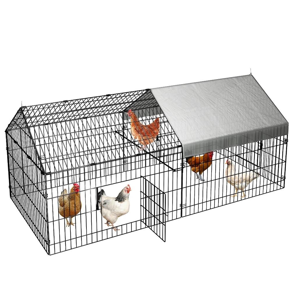 Enclos de parc pour animaux de compagnie avec housse de protection et sol, manteau de course jetable