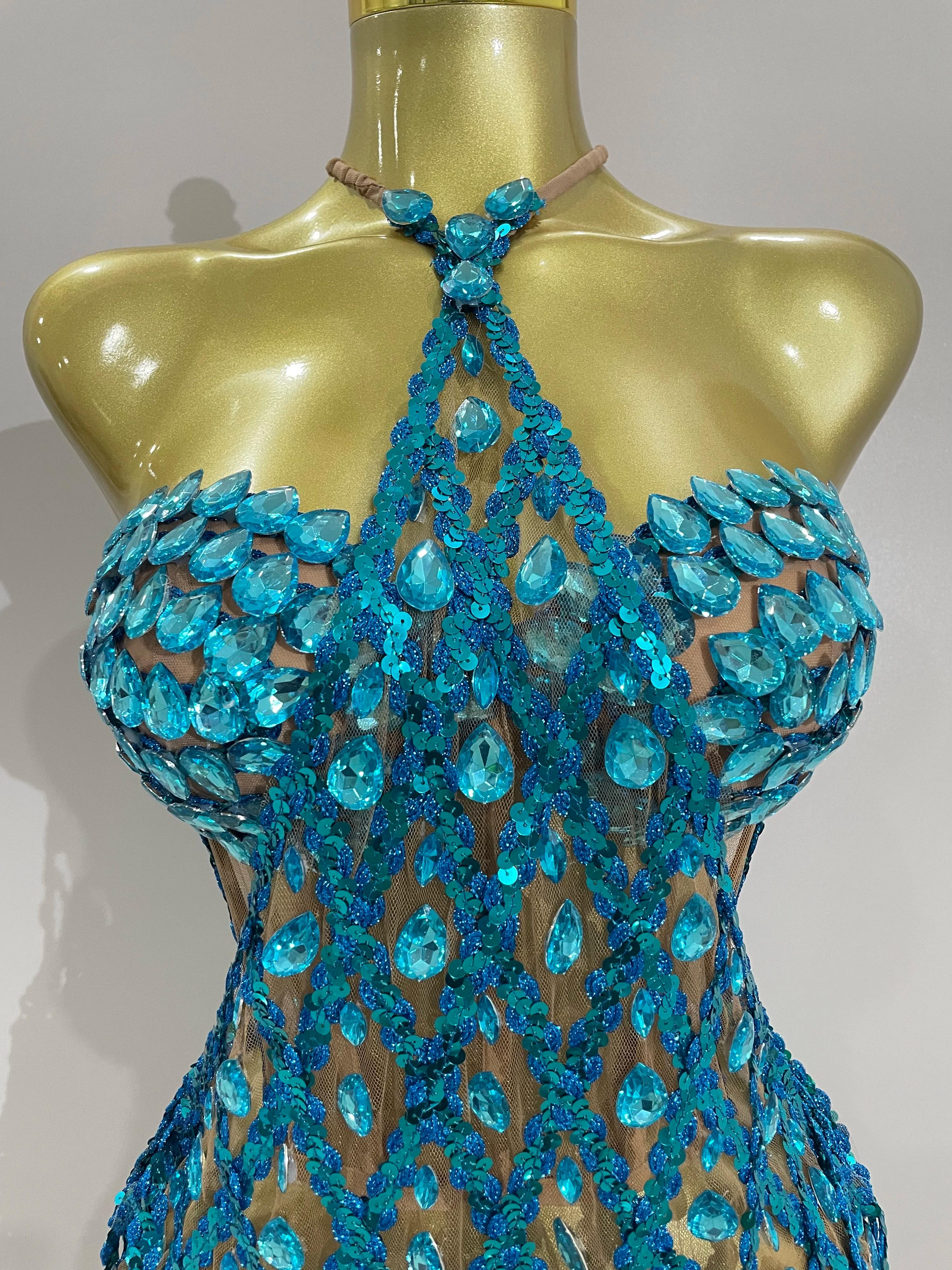 Ensemble deux pièces Transparent en maille de diamant pour femmes, Sexy, paillettes scintillantes, r