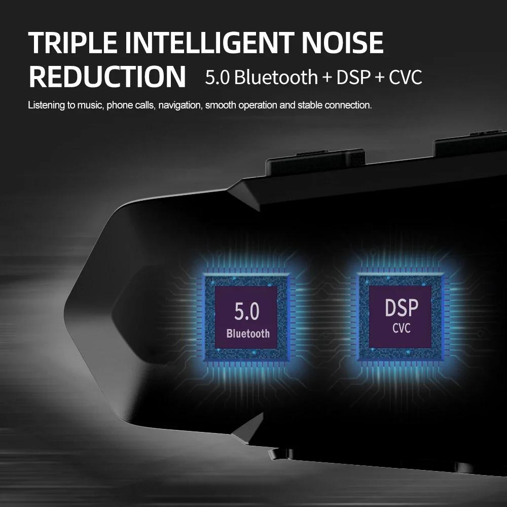 Oreillette Bluetooth X1 Plus pour Moto, appareil de communication pour casque, Intercom pour 2 motoc