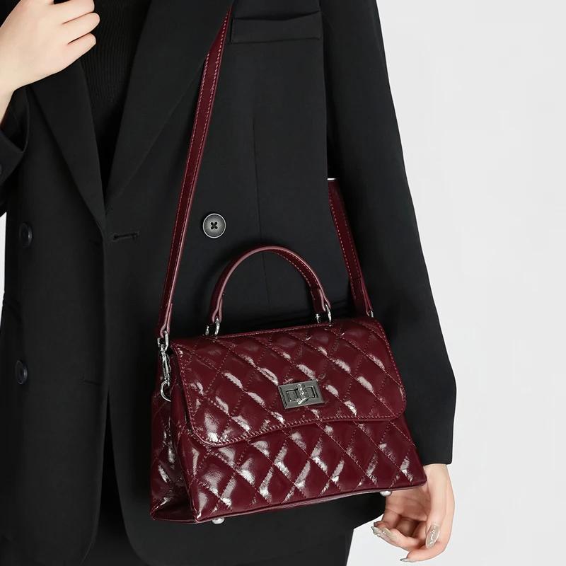 Sacs à bandoulière en cuir de vache véritable pour femmes, sacoche de téléphone portable, sac sous l