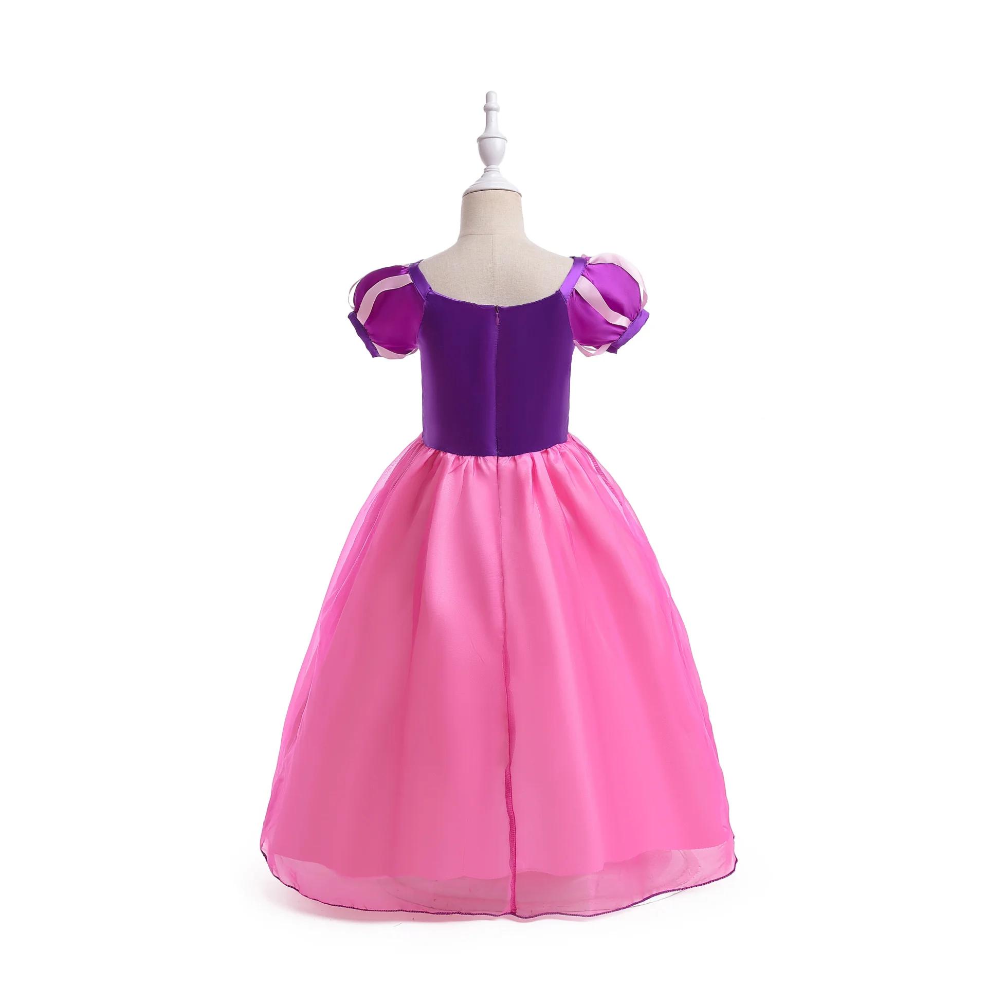 Filles Cosplay Disney princesse raiponce robe emmêlée enfants Costume Halloween anniversaire carnava