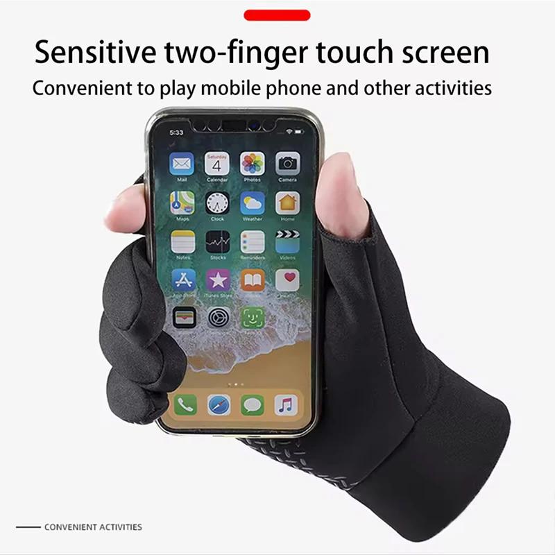 Gants de pêche d'hiver pour hommes et femmes, chauds et antidérapants pour le cyclisme, pour la pêch