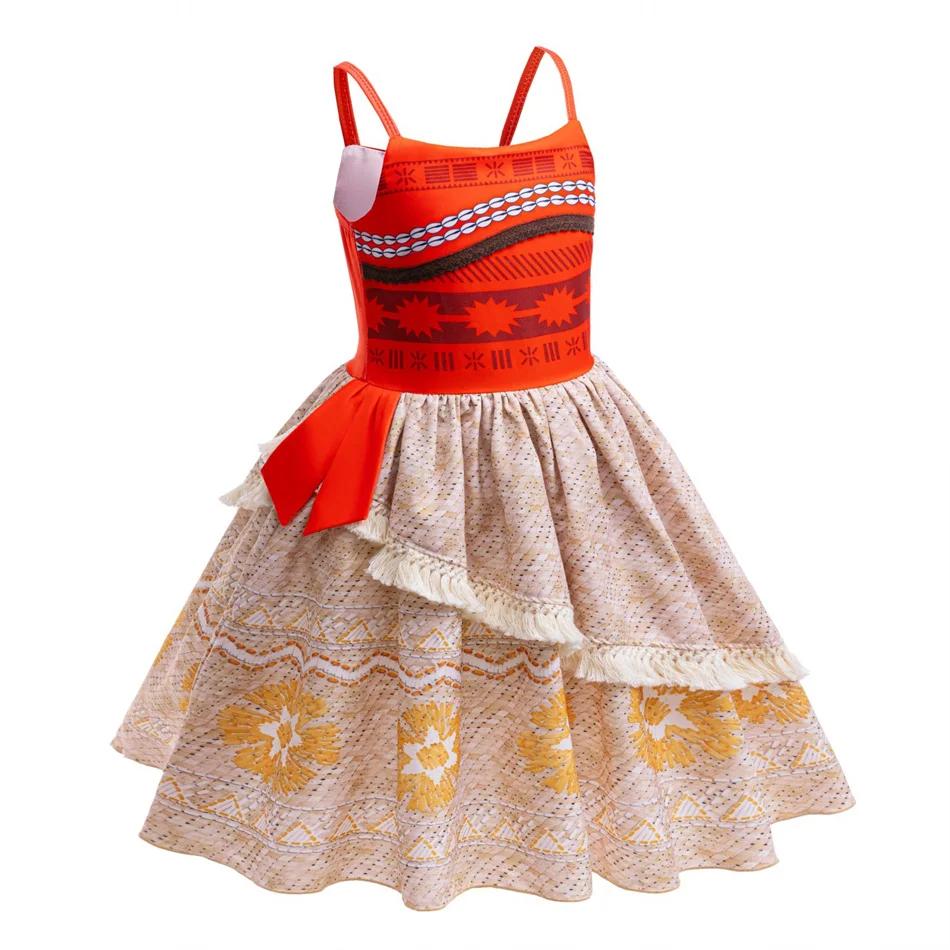 Robe de princesse Moana pour enfants, tenue de fête d'Halloween, de carnaval ou de mascarade, cadeau