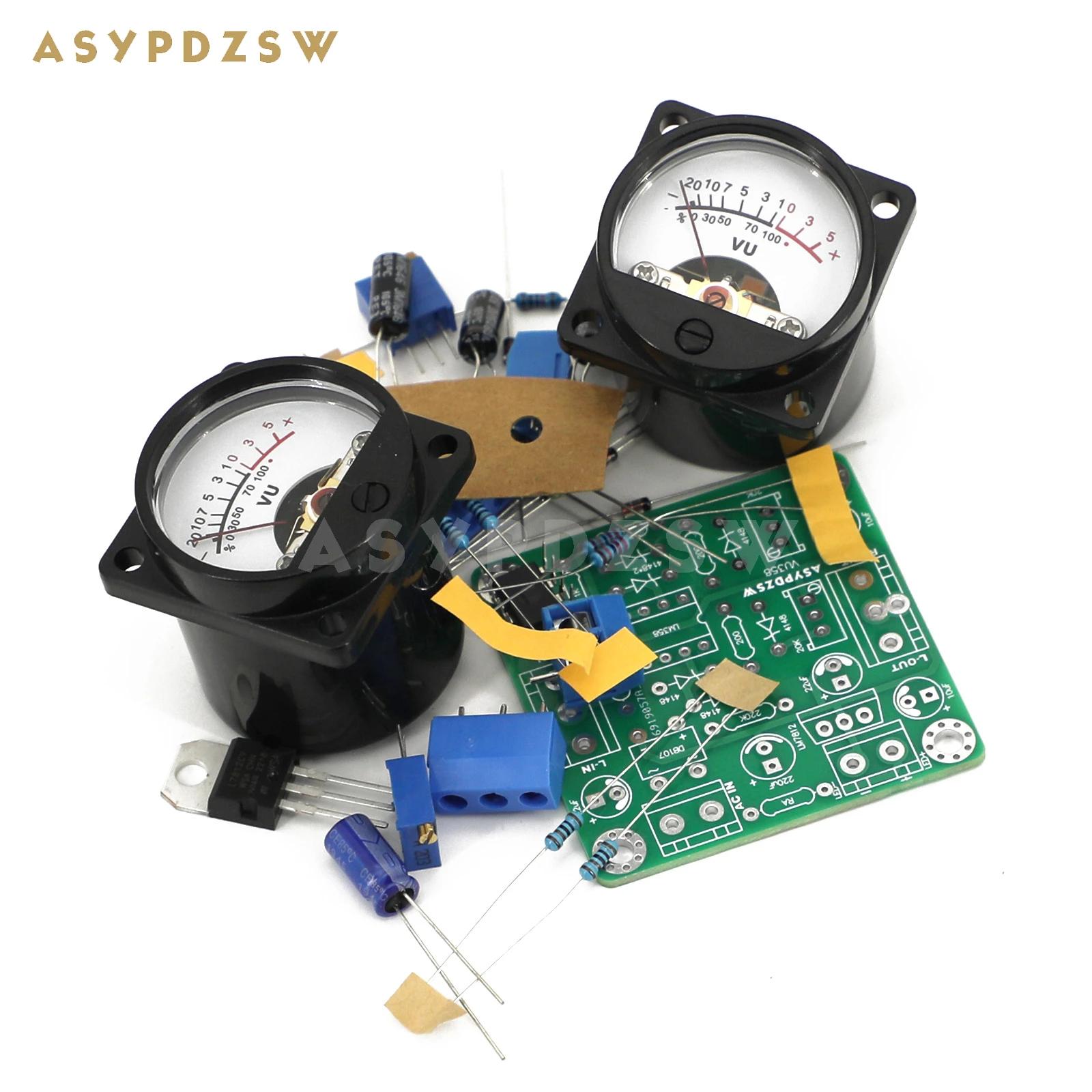 ASYPDZSW-Pilote de compteur audio VU niveau LM358 VU358, kit de bricolage, carte finie + 2 pièces av
