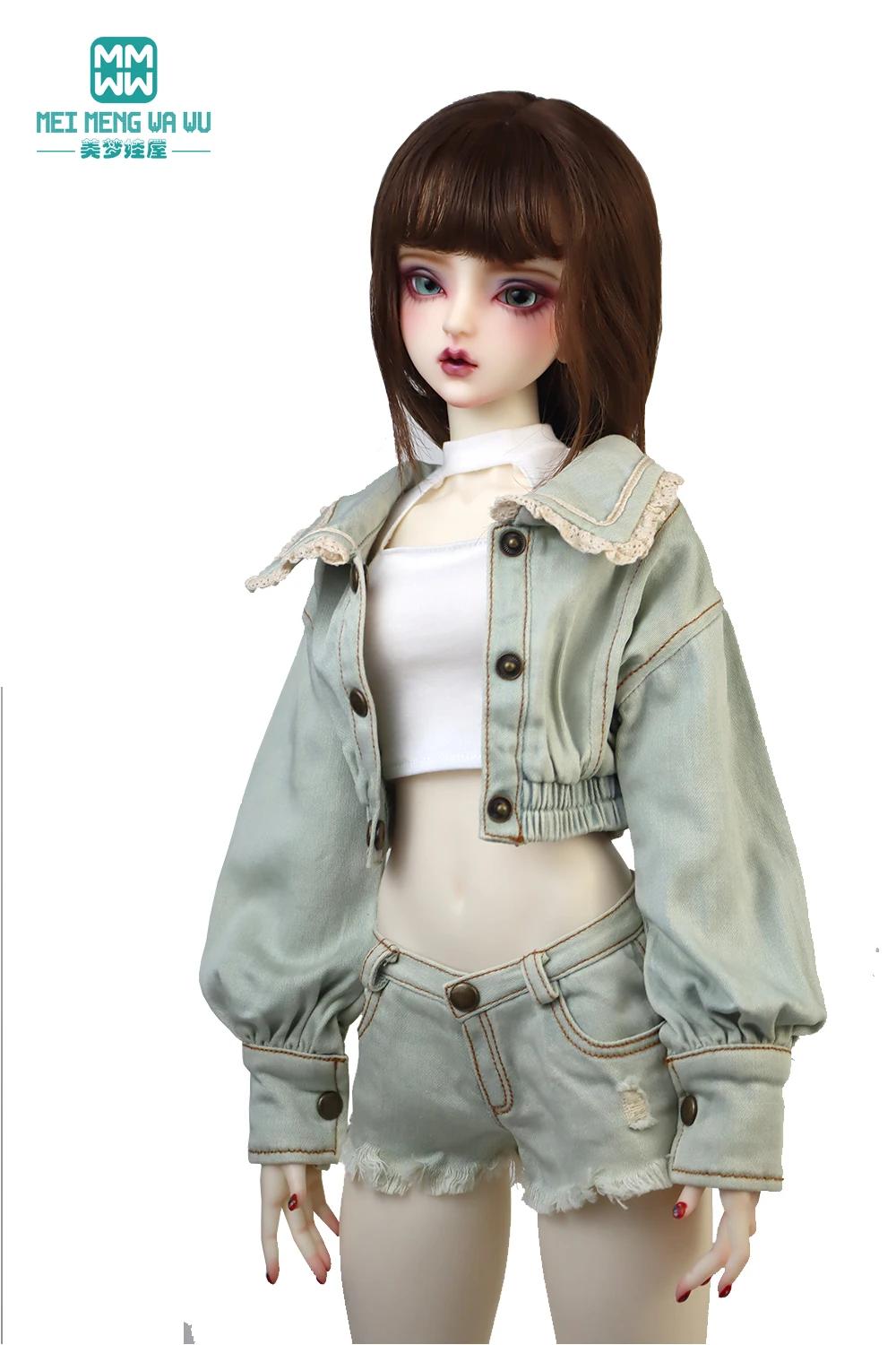 Vêtements de poupée à rotule pour filles, jupes en jean, vestes à la mode, accessoires de jouet, cad