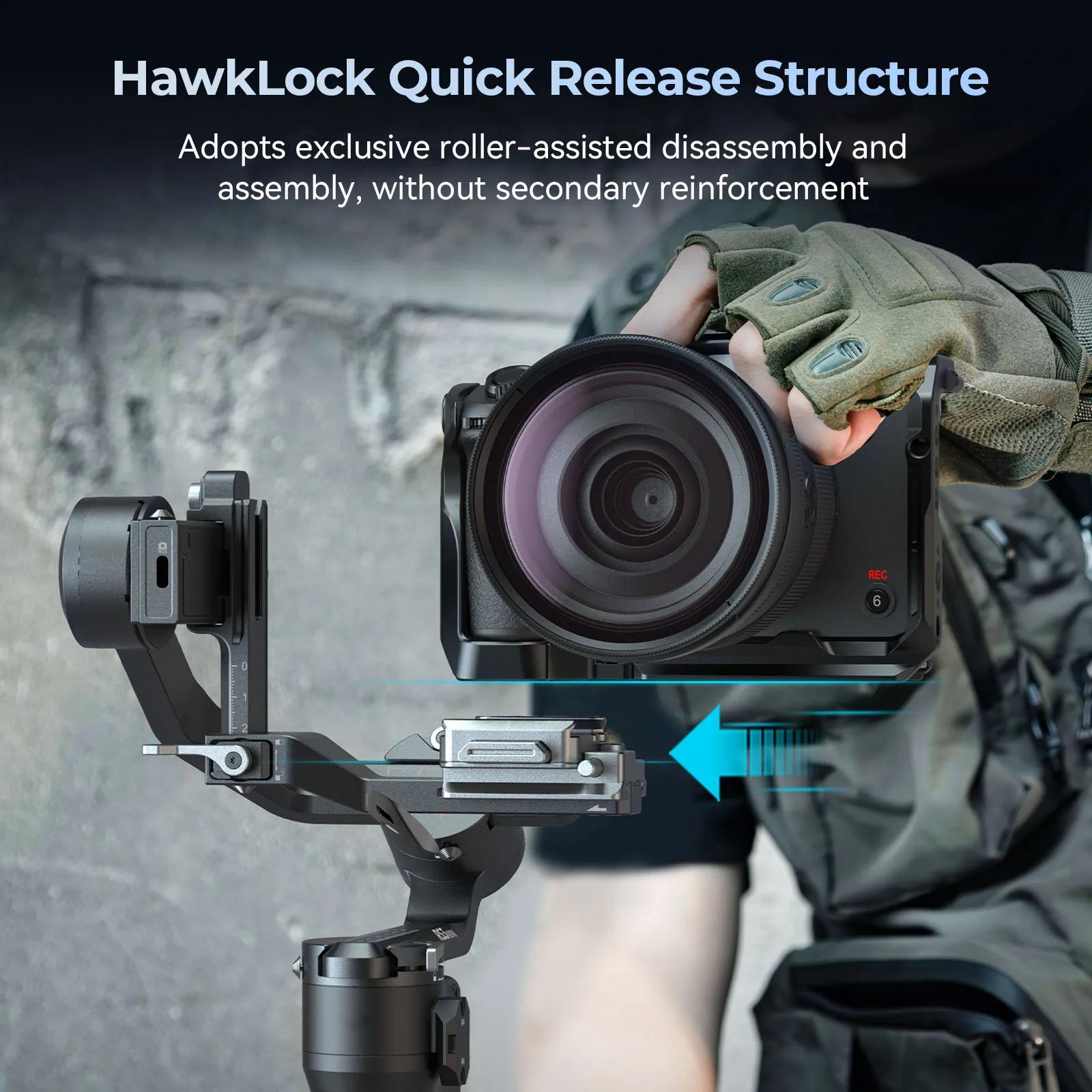 SmallRig HawkLock H38 Arca-Swiss plaque de dégagement rapide pour DJI RS 4 / RS 4 Pro / RS3 / RS 3 P