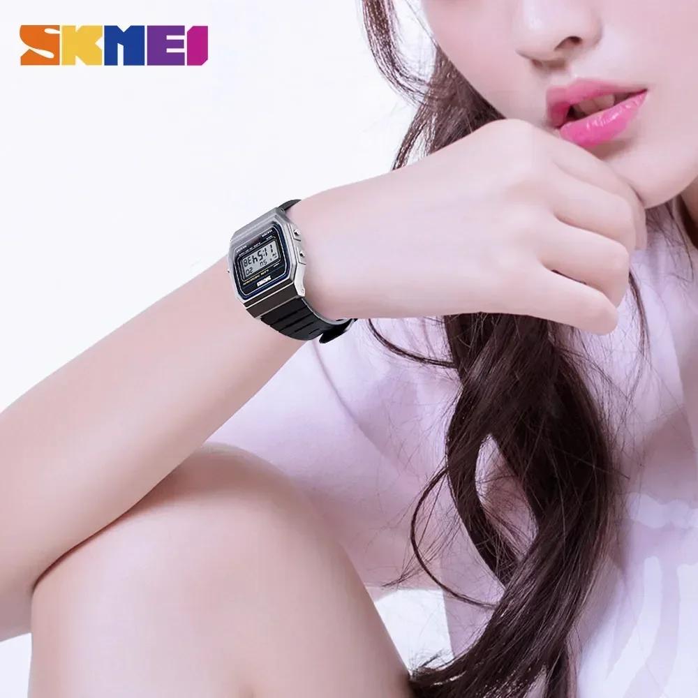 SKMEI 1412 mode femmes montre numérique affichage étanche Date semaine femme montre-bracelet sport C