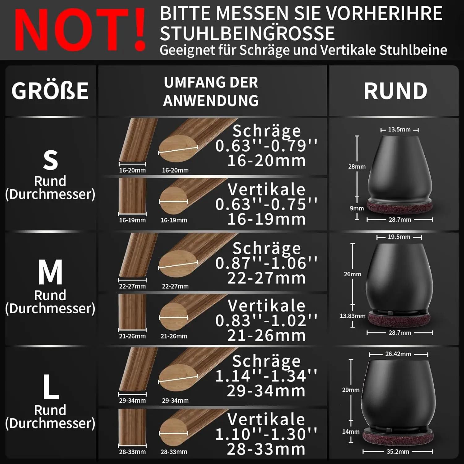 Protecteurs de pieds de chaise, 8 pièces, couvre-pieds diagonale gris avec coussinets en feutre épai