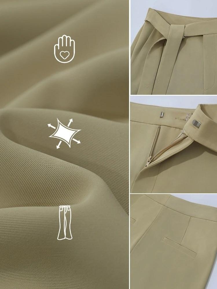 Pantalon Amii pour femme, nouvelle collection été 2026, taille nouée, coupe ample, jambe large, styl
