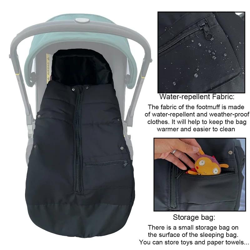 Accessoires de poussette chancelière imperméable chaude Compatible avec la poussette Doona, siège de