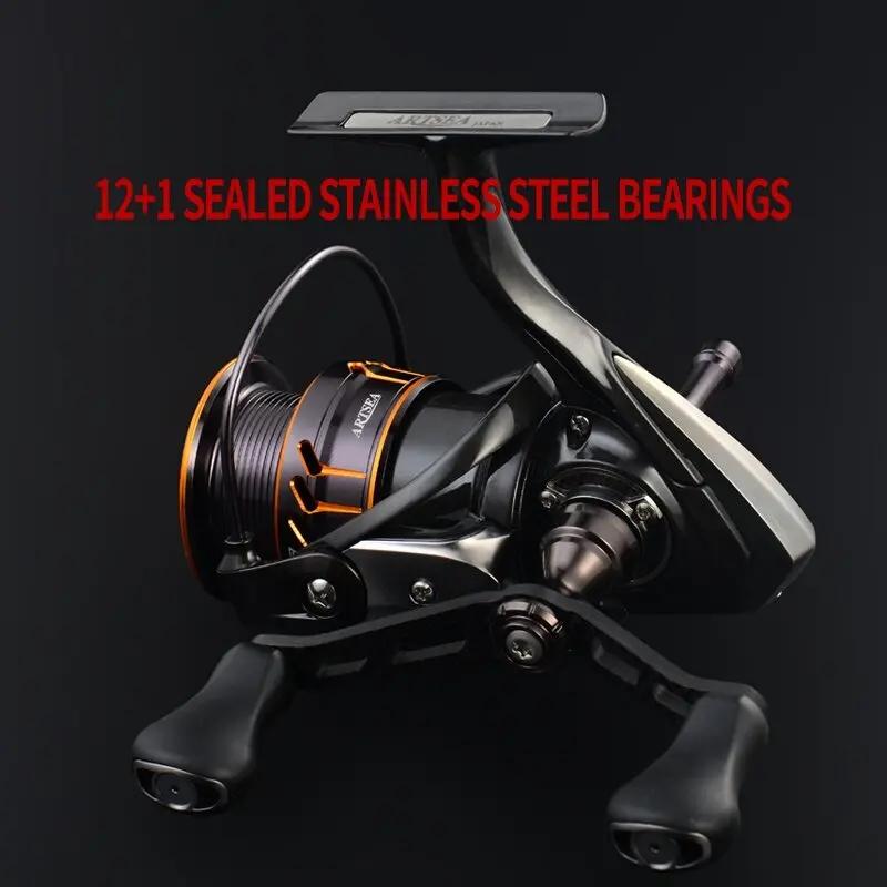 ARTSEA tout carbone 12 + 1BBS Double bascule moulinet de pêche calmar moulinet de pêche ultraléger 1