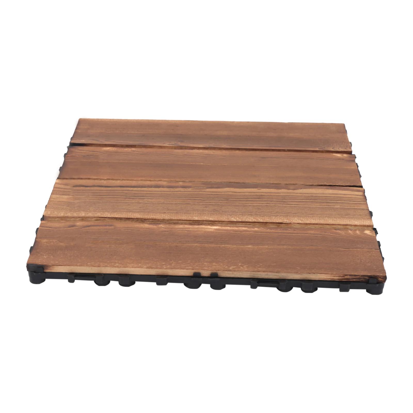 Paquet de 36 carrelage de sol de terrasse de Patio en bois dur carrelage de sol à emboîtement extéri