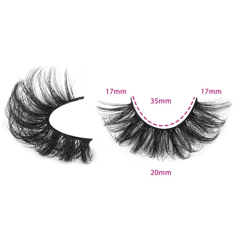5 paires de cils en bande russe cils de vison moelleux 3D faux cils Volume russe cils faux cils Exte