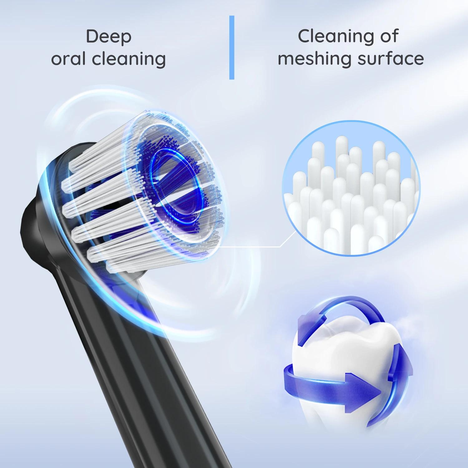 Tête de brosse remplaçable pour brosse à dents Mornwell T37, 4 pièces
