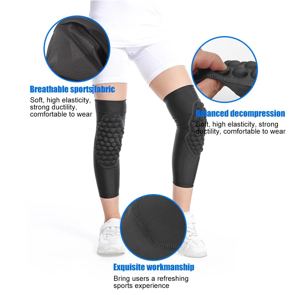 Genouillères/coudières de sport à Compression en nid d'abeille pour enfants/jeunes de 5 à 15 ans, éq