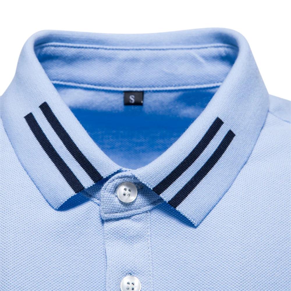 AIOPEON marque 100% coton hommes polos décontracté couleur unie à manches courtes polos pour hommes 