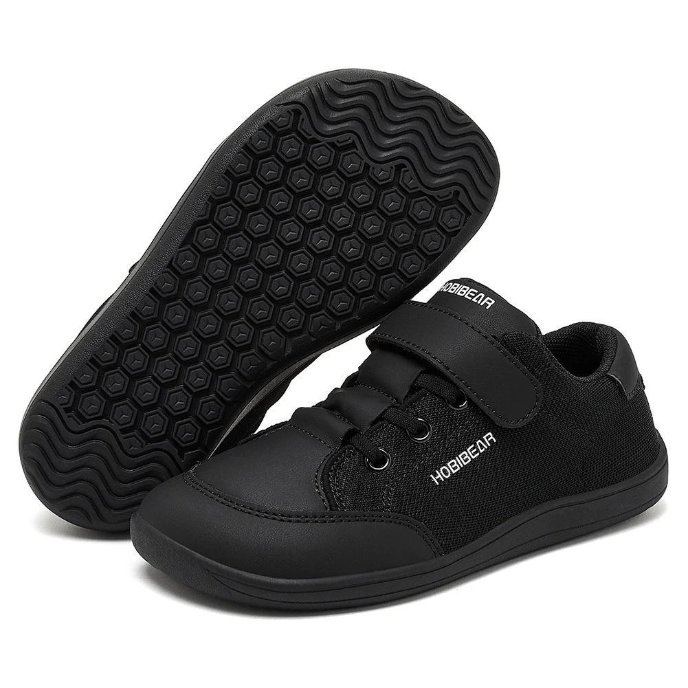 HOBIBEAR enfants bout large pieds nus chaussures garçons filles minimaliste baskets léger crochet bo