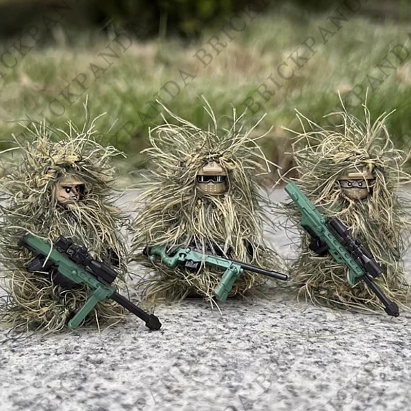 Vêtements de Camouflage de Sniper militaire tout-Terrain, blocs de construction, figurines de soldat