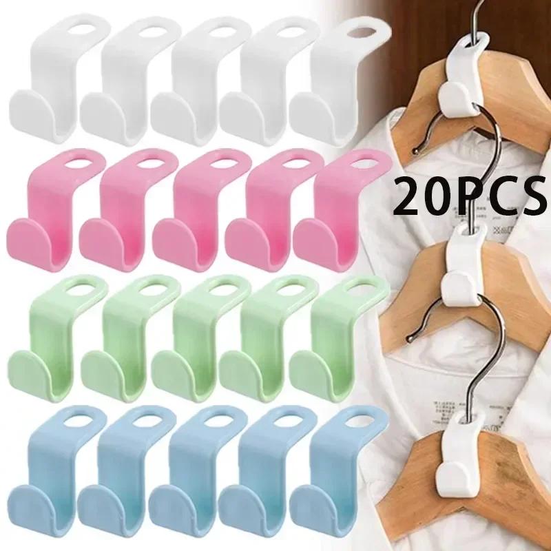 Mini cintre pour connecteur de garde-robe, gain d'espace de garde-robe, crochet en cascade, organisa