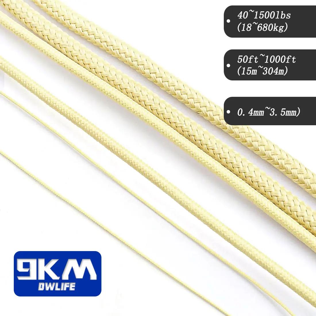 Ligne de pêche en Kevlar 0.8mm ~ 3.5mm, résistante à l'usure, pour Camping en plein air, randonnée, 