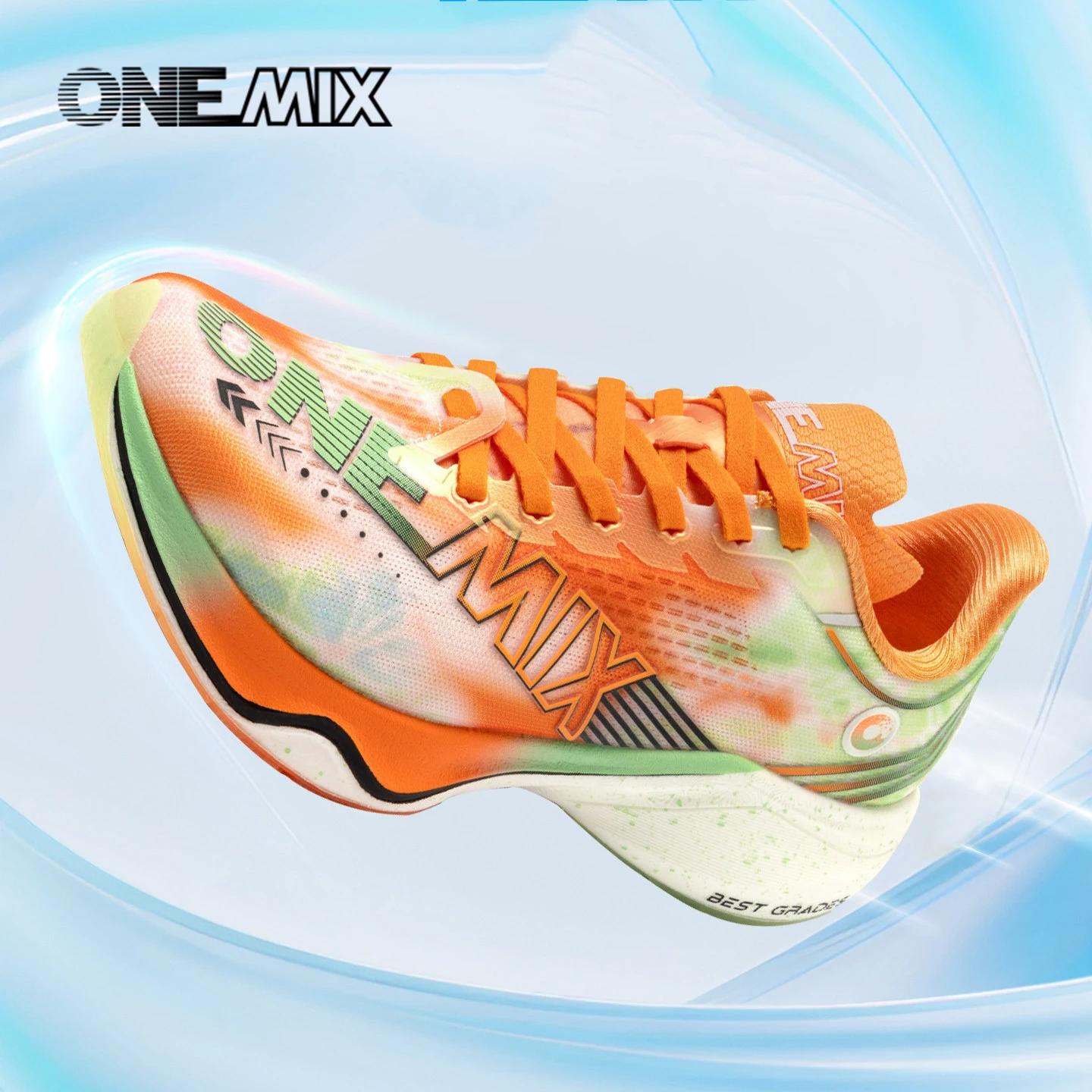 ONEMIX-chaussures de course de Marathon en nylon et planche de carbone, support professionnel Stable