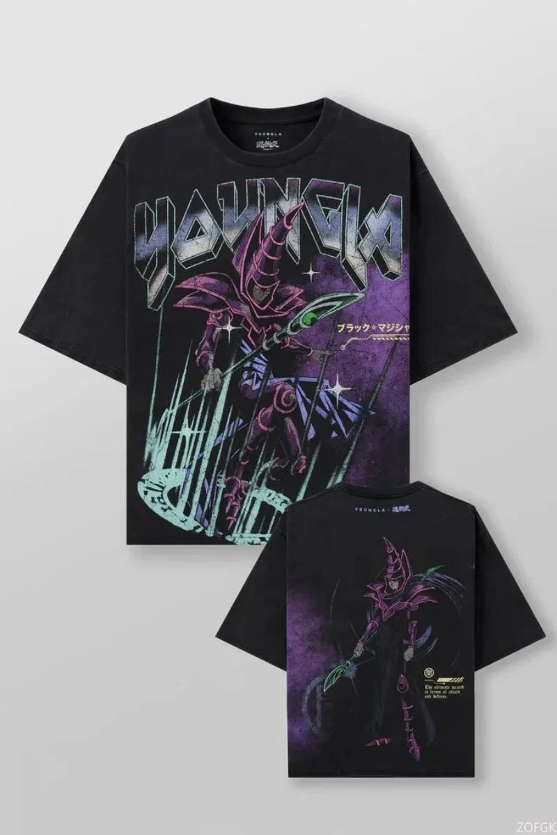 2025 Yu-Gi-Oh T-shirt imprimé surdimensionné à la mode Fan de jeu été hommes et femmes mode décontra