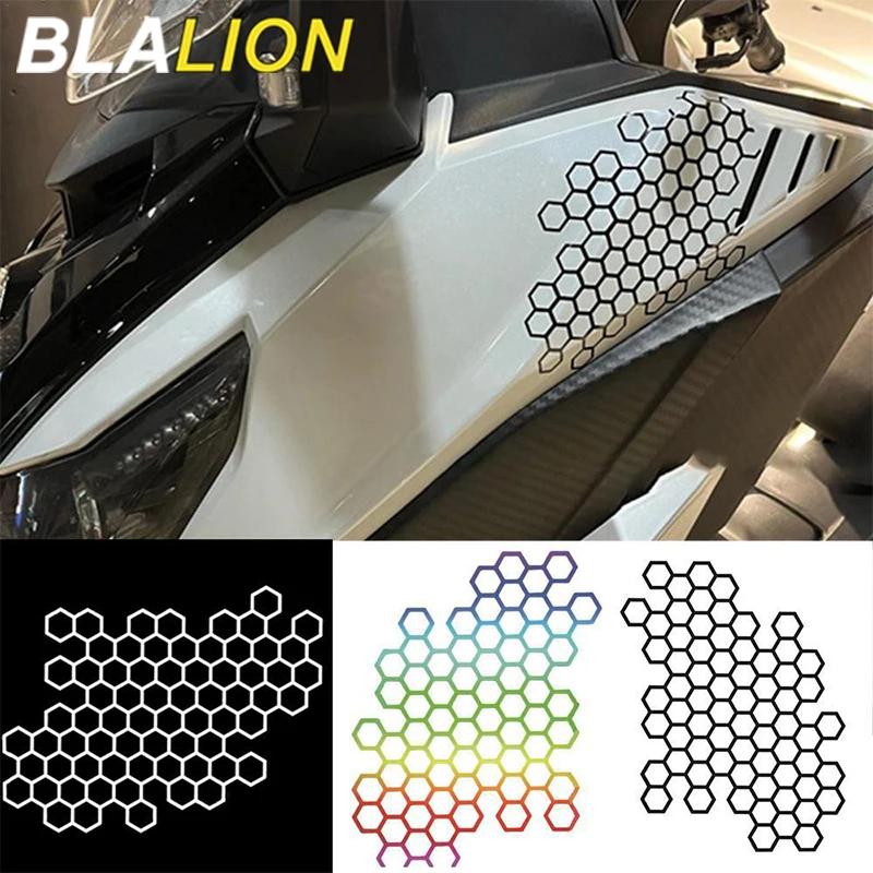 BLALION autocollant moto nid d'abeille casque décalcomanies autocollants voiture Refit créatif corps