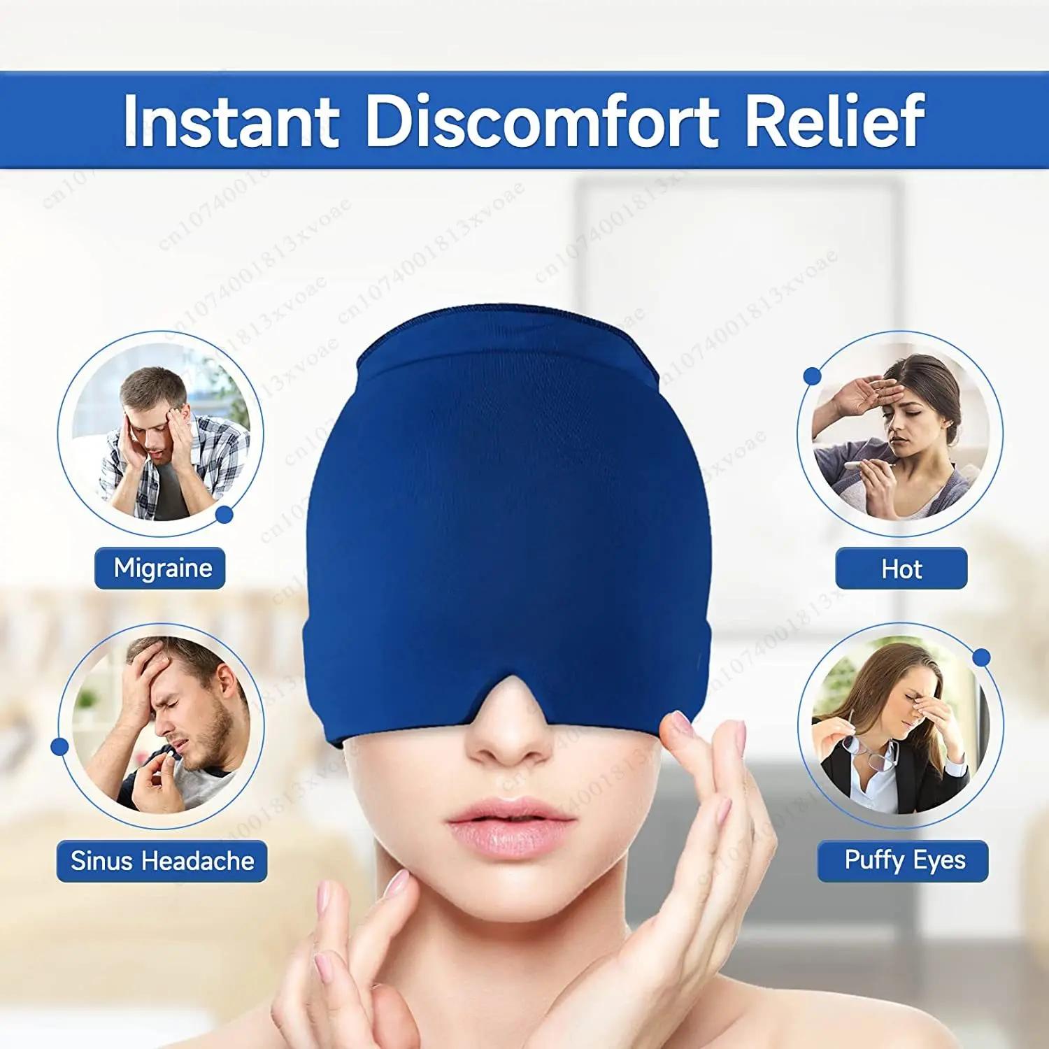Capuchon de soulagement de la Migraine, capuchon de glace en Gel, couvre-chef monocouche, Pack de gl